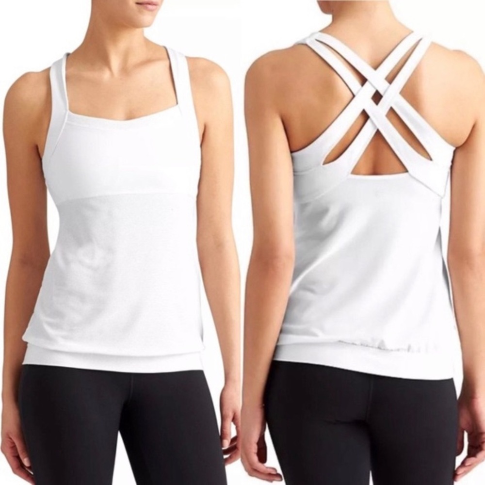 Athleta Miles Top Mesh- WHITE